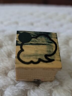 Word Bubble Wooden Rubber Stamp